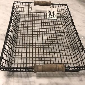Iron rectangular basket